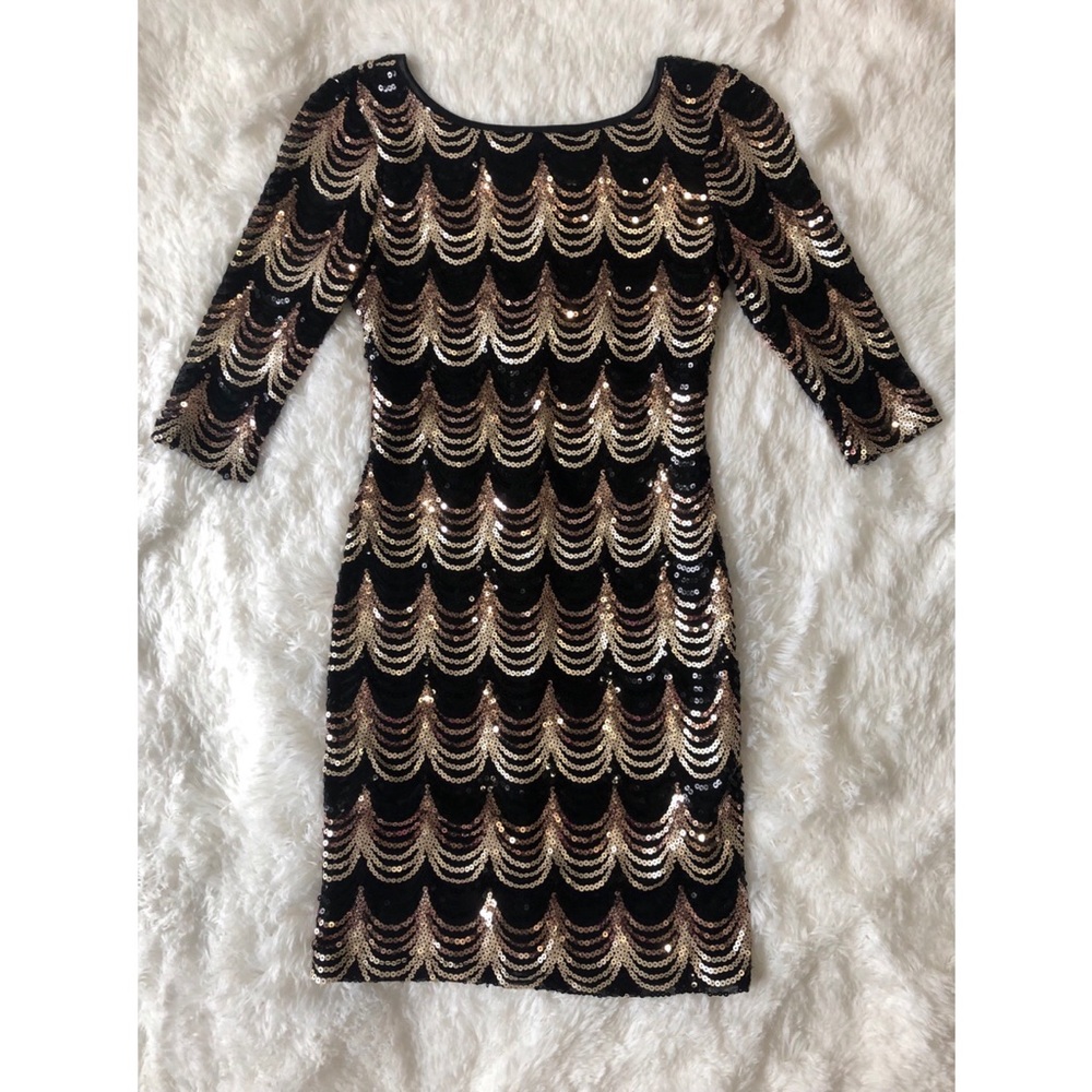 Black Sequins Holiday Dress